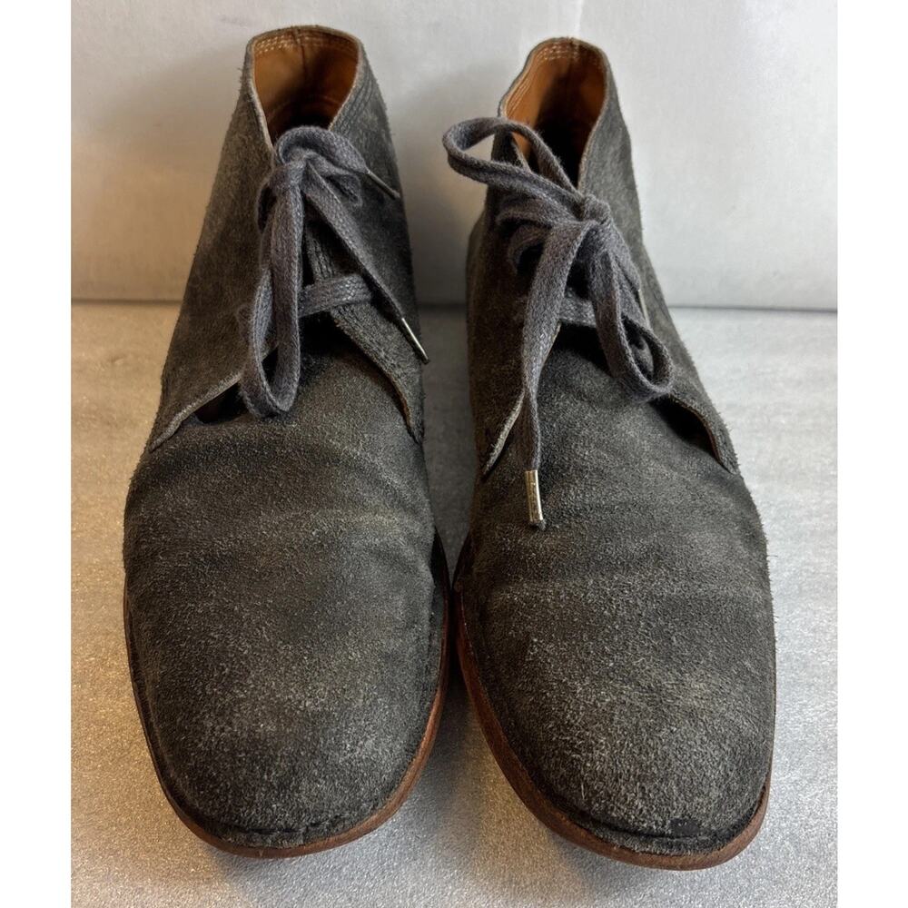 John Varvatos 9.5 M Men's Gray SuedeLeather Chukka Boots